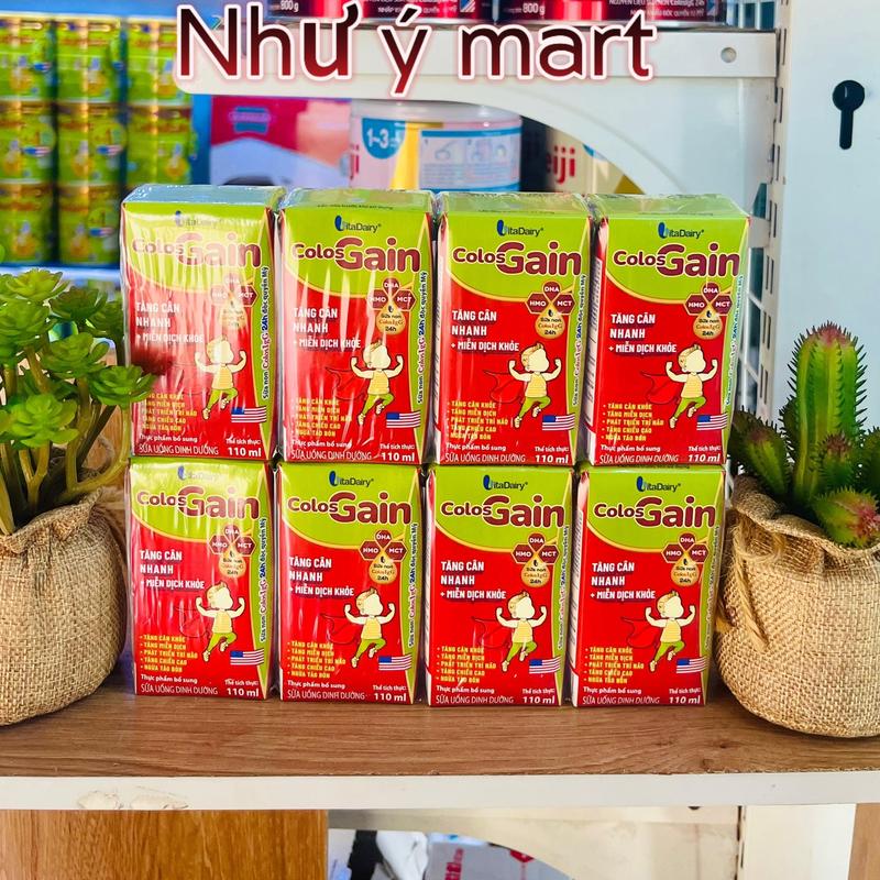 VITADAIRY-Combo 2 lốc sữa ColosGain dạng hộp 110ml cho bé