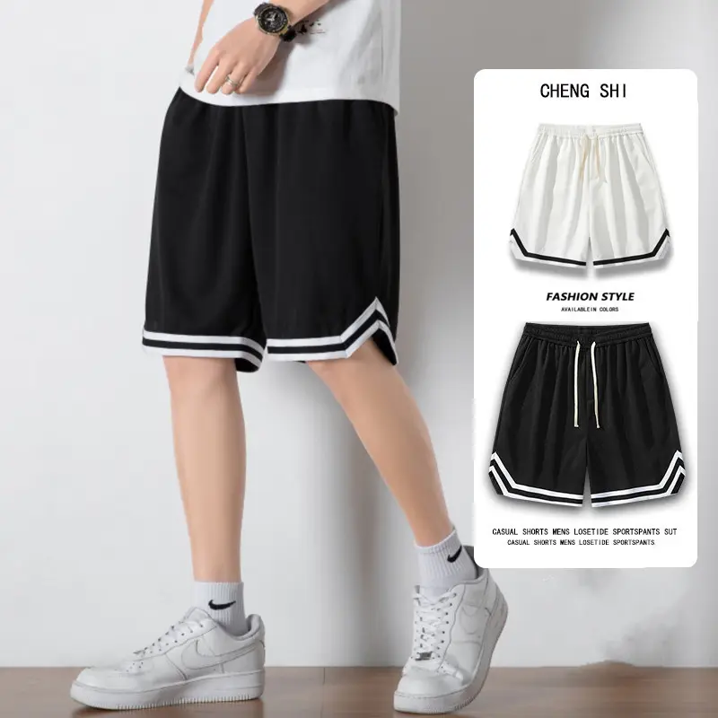 Quần Đùi Bóng Rổ, Quần Đùi Thể Thao Nam, Thương Hiệu Thời Trang Mỹ, Nhanh Khô, Chất Liệu Lưới Lụa Ngầu Dáng Rộng Vừa Vặn, Thích Hợp Tập Gym Và Chạy Bộ, Phong Cách Trang Phục Nam Thường Ngày