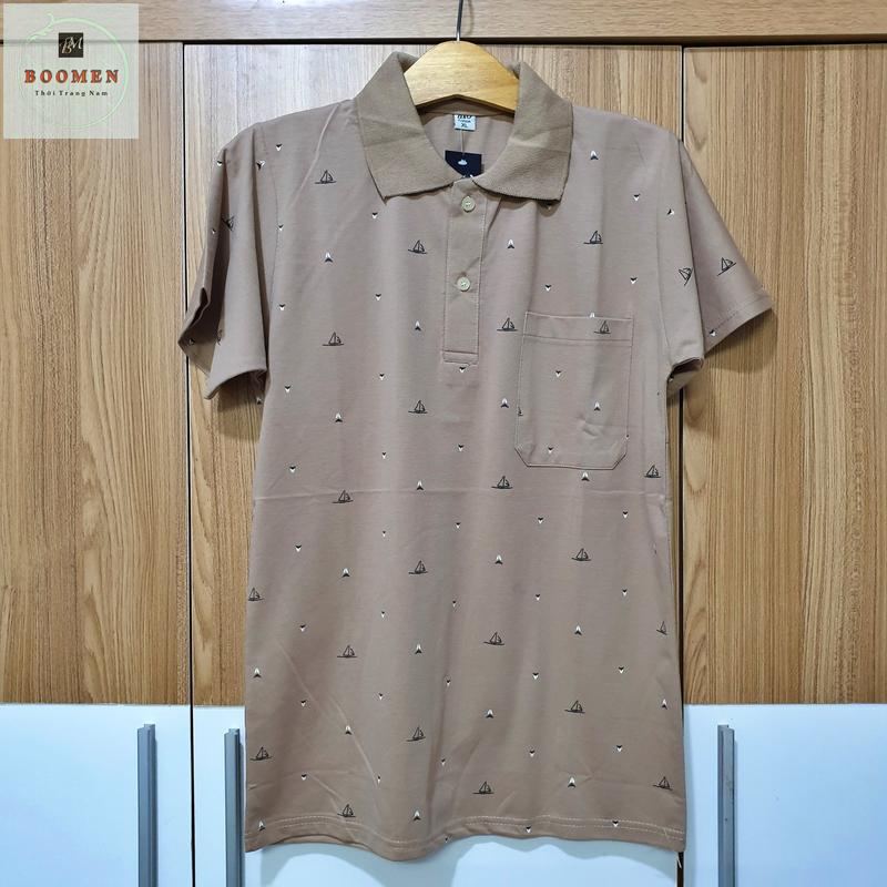 [NEW BÔNG] Áo Thun Nam Polo Trung Niên Họa Tiết Bông Chất Cotton From Rộng Tay Lỡ Top Menswear Tay Ngắn Có Cổ Ngắn Tay Cộc Tay