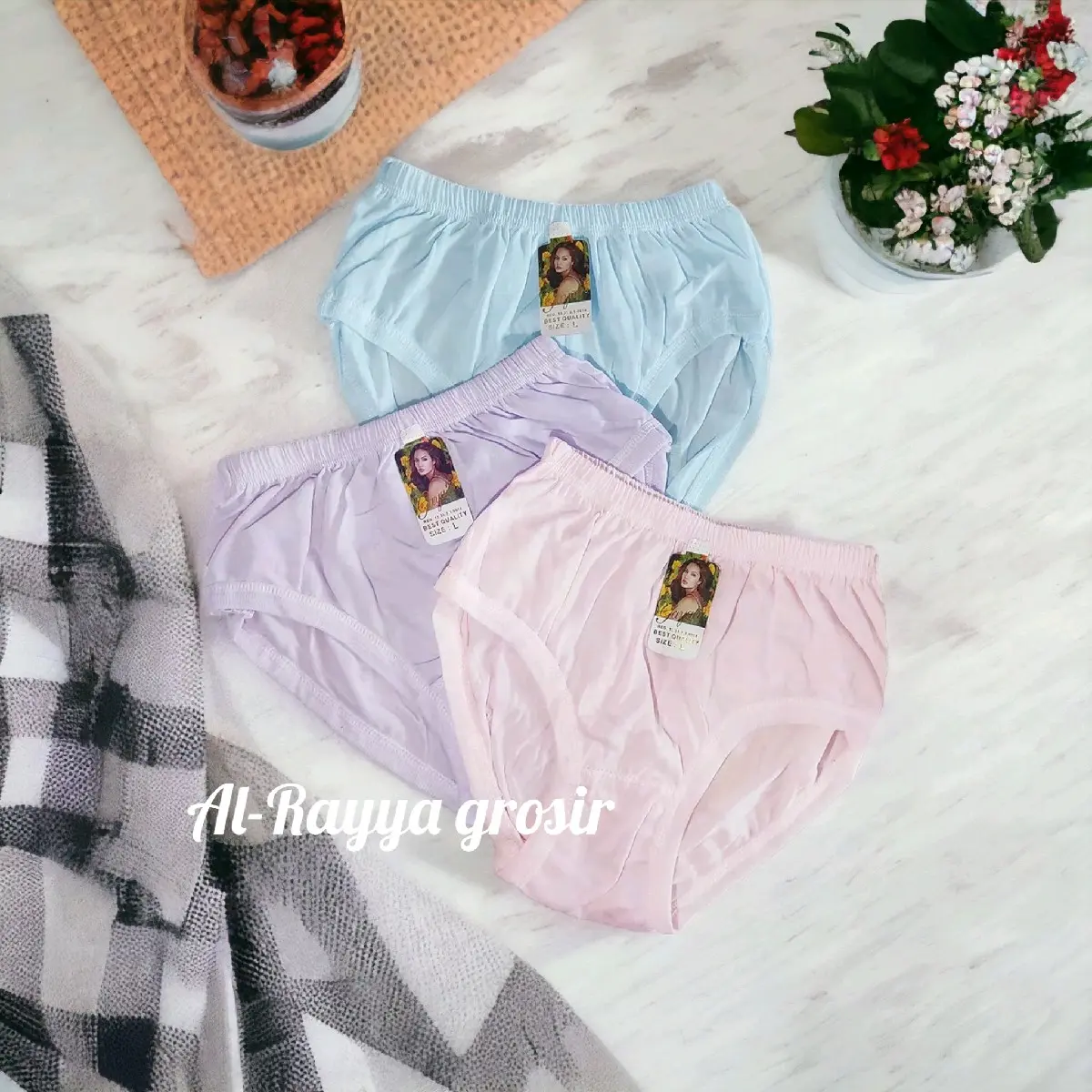 6pcs Celana dalam wanita katun Dewasa Pendek CD KATUN