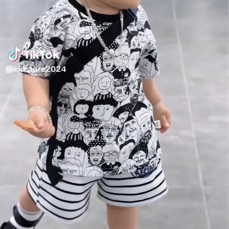 Set Bộ Hoạt Hình Cho Bé, Chất Cotton Mềm Nhẹ Mát - Shop Thời Trang Trẻ Em KidStore - K02 bococtay chobe 3