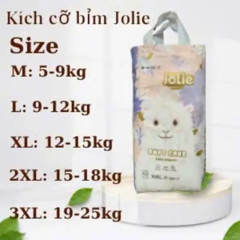 Combo  3 Bịch 150 Miếng Bỉm Quần  JOLIE xuất Anh dủ size S/M/L/XL/3XL/4XL.Bỉm Quần Cho Bé yêu 2