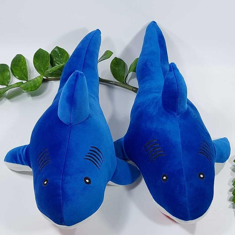 Gấu bông cá mập mềm mịn Đồ Chơi Thú Nhồi Bông Cá Mập Chất Liệu Vải Nhung Co Dãn 4 Chiều 45cm