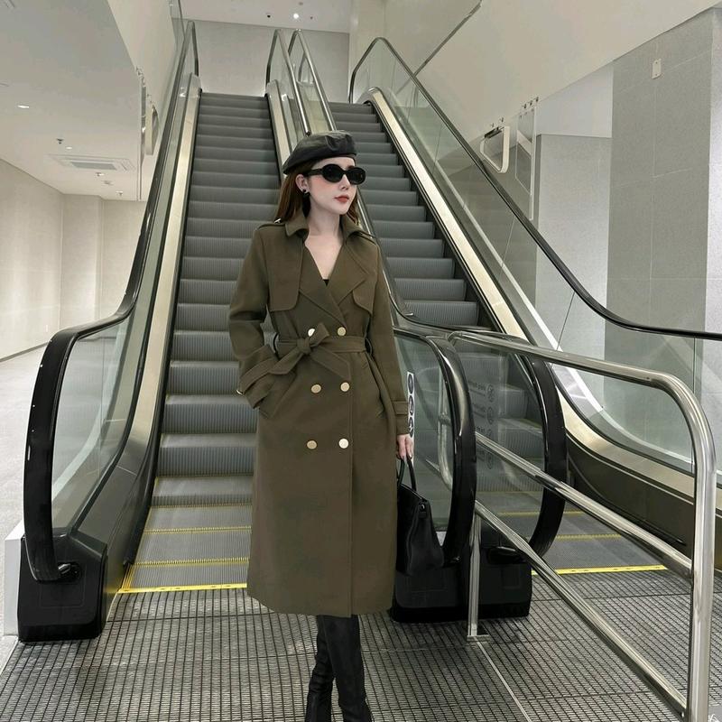 Áo Khoác Măng Tô Dài Cổ Bẻ, Dành Cho Nữ, Mặc Mùa Đông