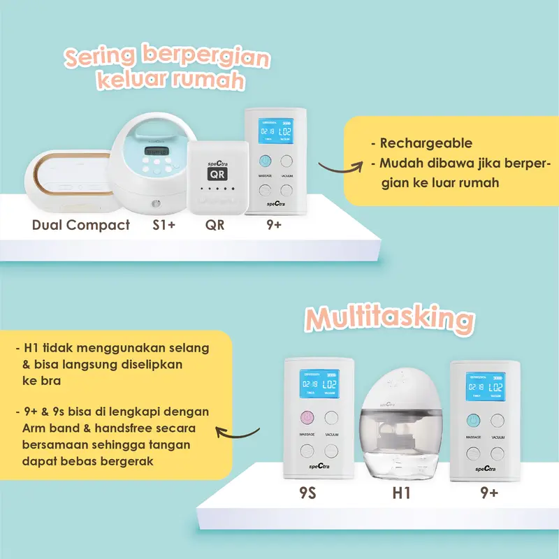 Sewa pompa ASI SPectra H1 Handsfree portable breastpump rental 4