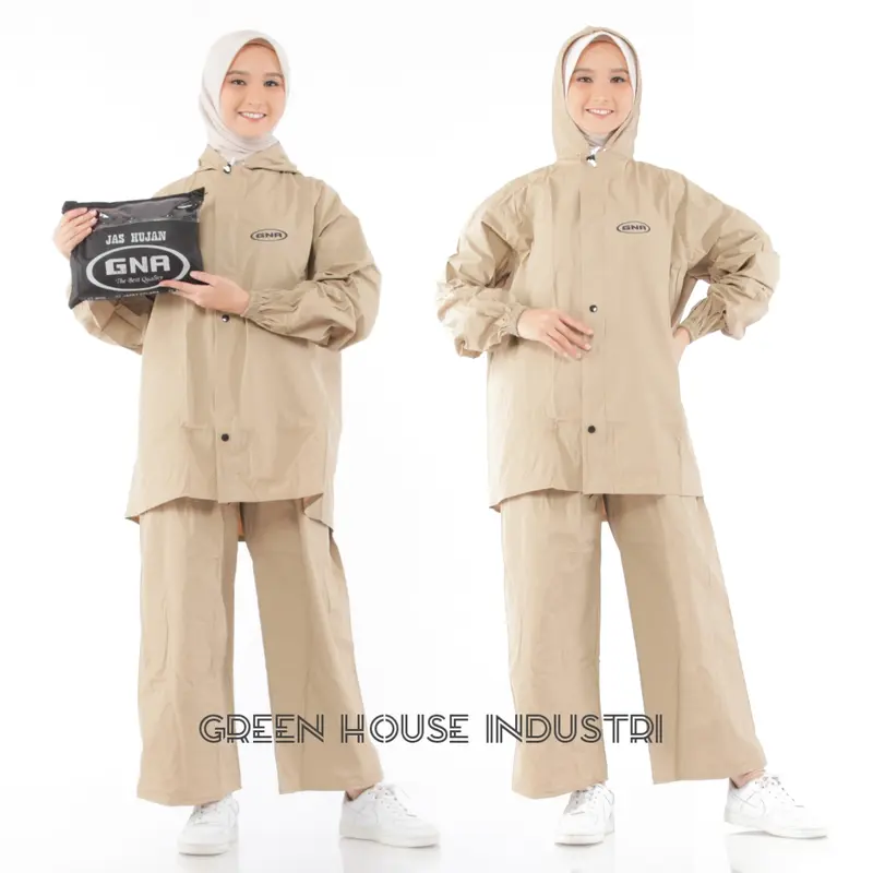 Jas Hujan GNA Original Setelan Baju dan Celana Pria & Wanita Bahan PVC Tebal Best Quality 0