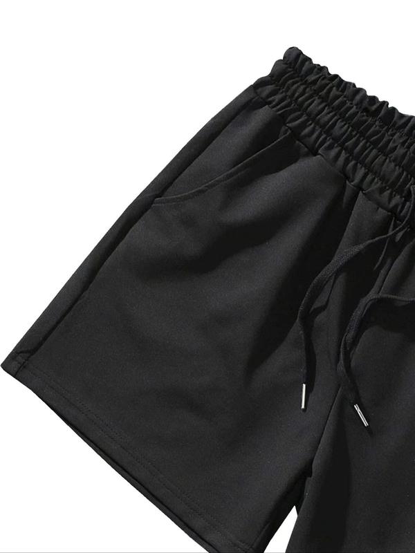 Women's Solid Drawstring Waist Shorts, Casual Comfy Breathable Straight Leg Shorts for Summer, Ladies Bottoms for Daily Wear 4