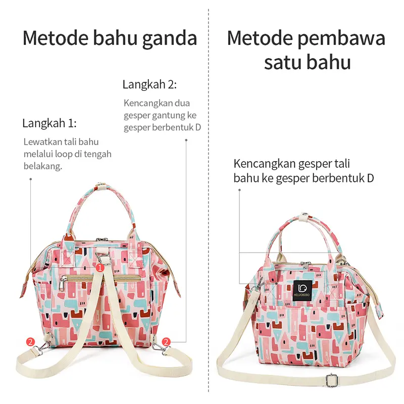LAKOE Tas Bayi Multifungsi diaper bag / tas Perlengkapan bayi pink bags Biru 7