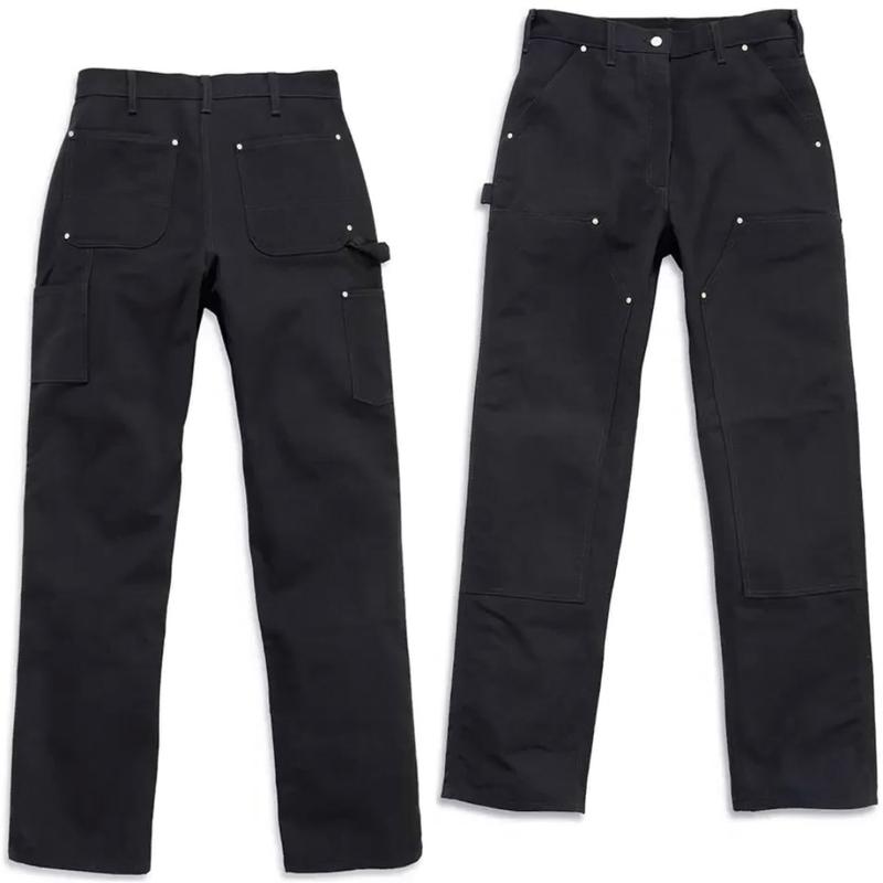 Quần Double Knee unisex - Màu đen - Lên form đẹp - Sid.studio- Nam Menswear Ong 0