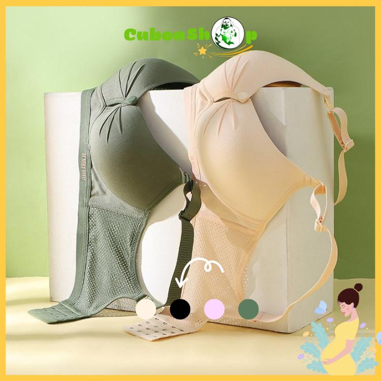  Áo lót cho con bú và sau sinh chống chảy xệ Áo ngực bà bầu Áo bra nâng ngực cotton không gọng 2095 