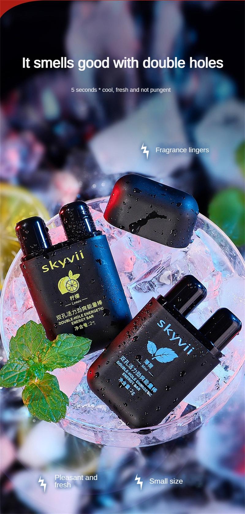 Product Introduction of 4Pcs Skyvii Double-hole Refreshing Awakening Stick Nasal Inhaler Type Cool for Sleepy In Class Driving Nose Anti-Sleepy Artifact 5Pcs/Set 43