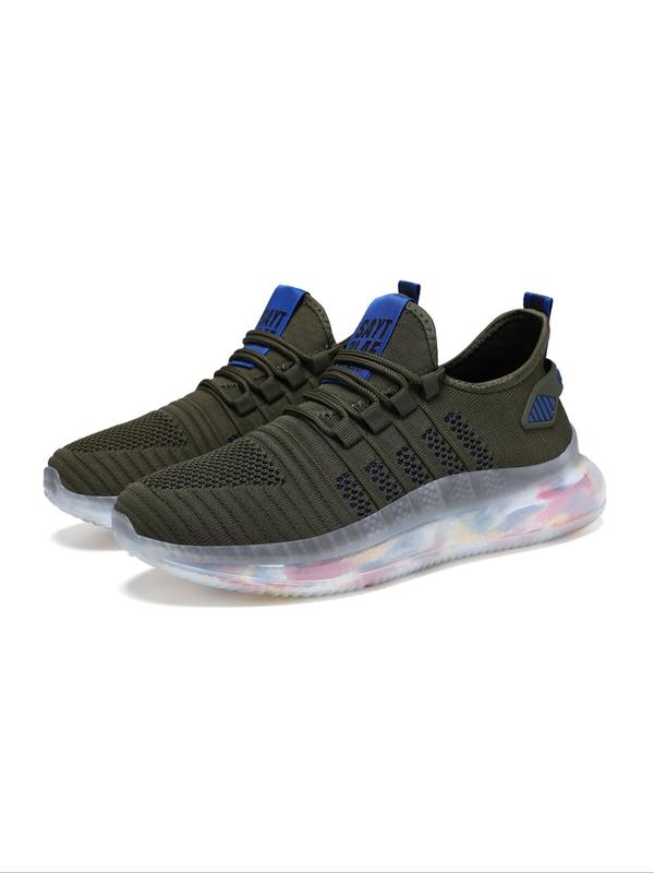 Men's Fashionable Lace Up Low Top Sneakers, Casual Breathable Comfortable Sports Running Shoes, Male All-match Round Toe Shoes for Daily Wear, Closed 1