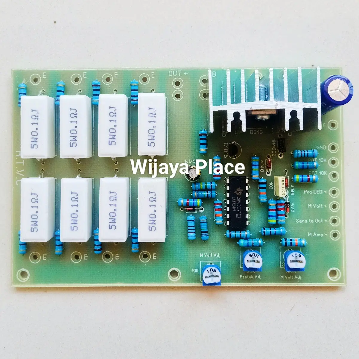Kit power supply RTVC 60A fiber fr4 resistor kapur kaki tembaga