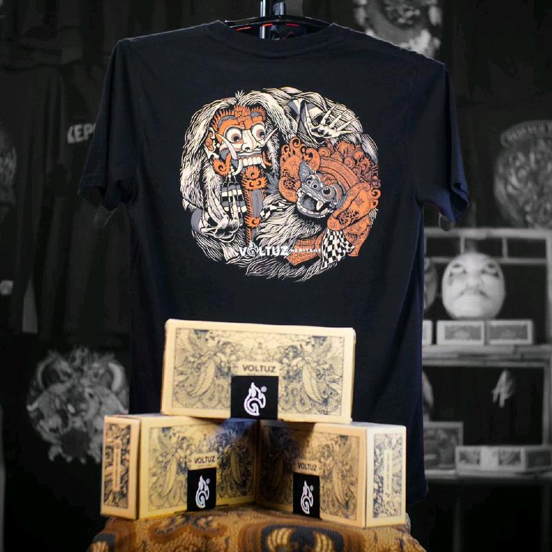 Kaos Budaya Bali Barong Rangda Original Voltuz Hitam  Sablon Keren Digital Sablon Keren Distro Baju 2