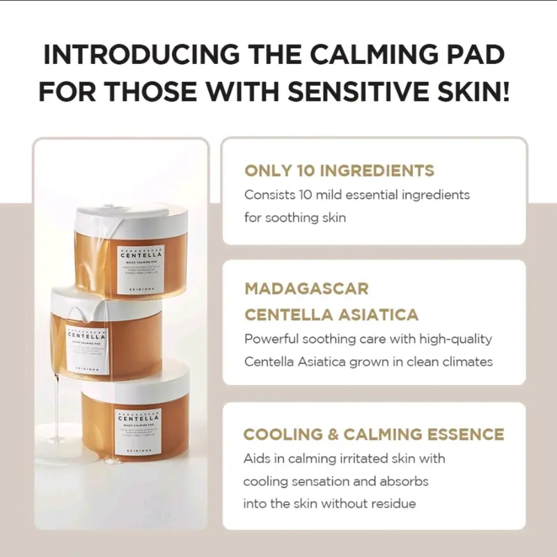 KIN1004 Madagascar Centella Quick Calming Pad 130ml 5