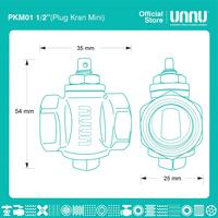 Gambar UNNU Plug Kran Mini - PKM01 1/2" dari UNNU.official Kab. Gresik 3 Tokopedia