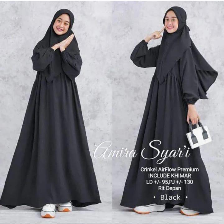 Gamis Terbaru Baju Gamis Kekinian Gamis Remaja Terbaru Gamis Dewasaah Gamis Kekinian Terbaru 2022 Muslim Crinkle Airflow Dress Fit 2