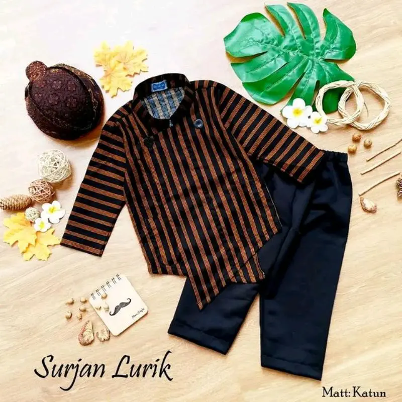 Set Surjan Lurik anak // 3in1 Baju dan Celana Surjan anak 3