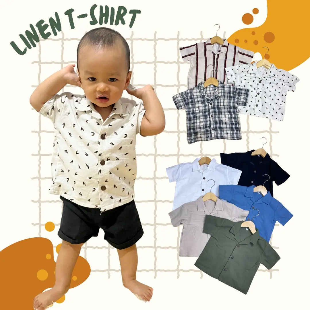 Kemeja Linen Anak 1-4 tahun / Kemeja Linen Baby Bayi