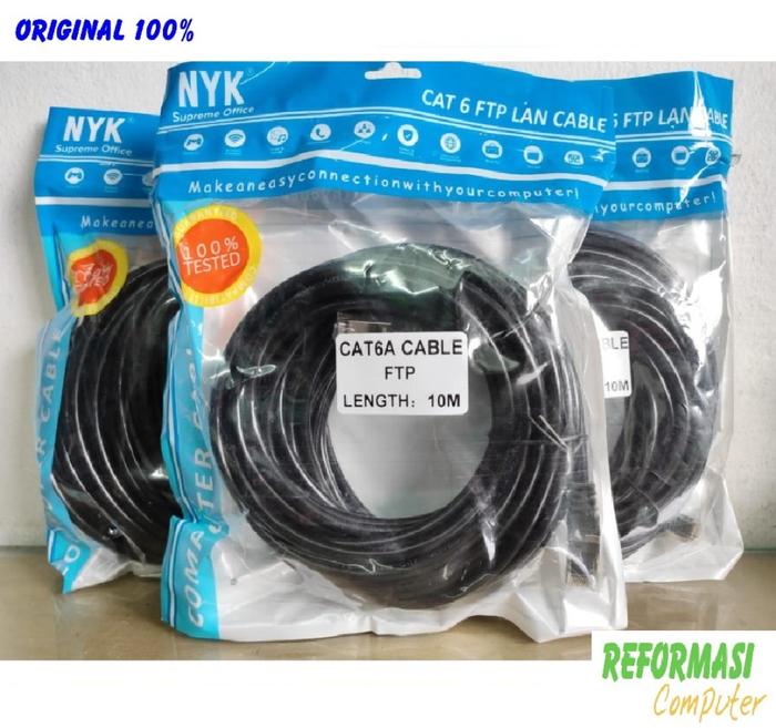 Gambar KABEL INTERNET KABEL LAN KABEL FTP CAT 6 10 meter dengan RJ45 Aluminium  Hitam - 10 M dari Reformasi Computer Kota Administrasi Jakarta Barat Tokopedia