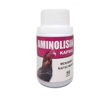 AMINOLISIN 50 KAPSUL / Menambah Nafsu Makan Ayam /Memulihkan Stamina Ayam / Eka Farma 0