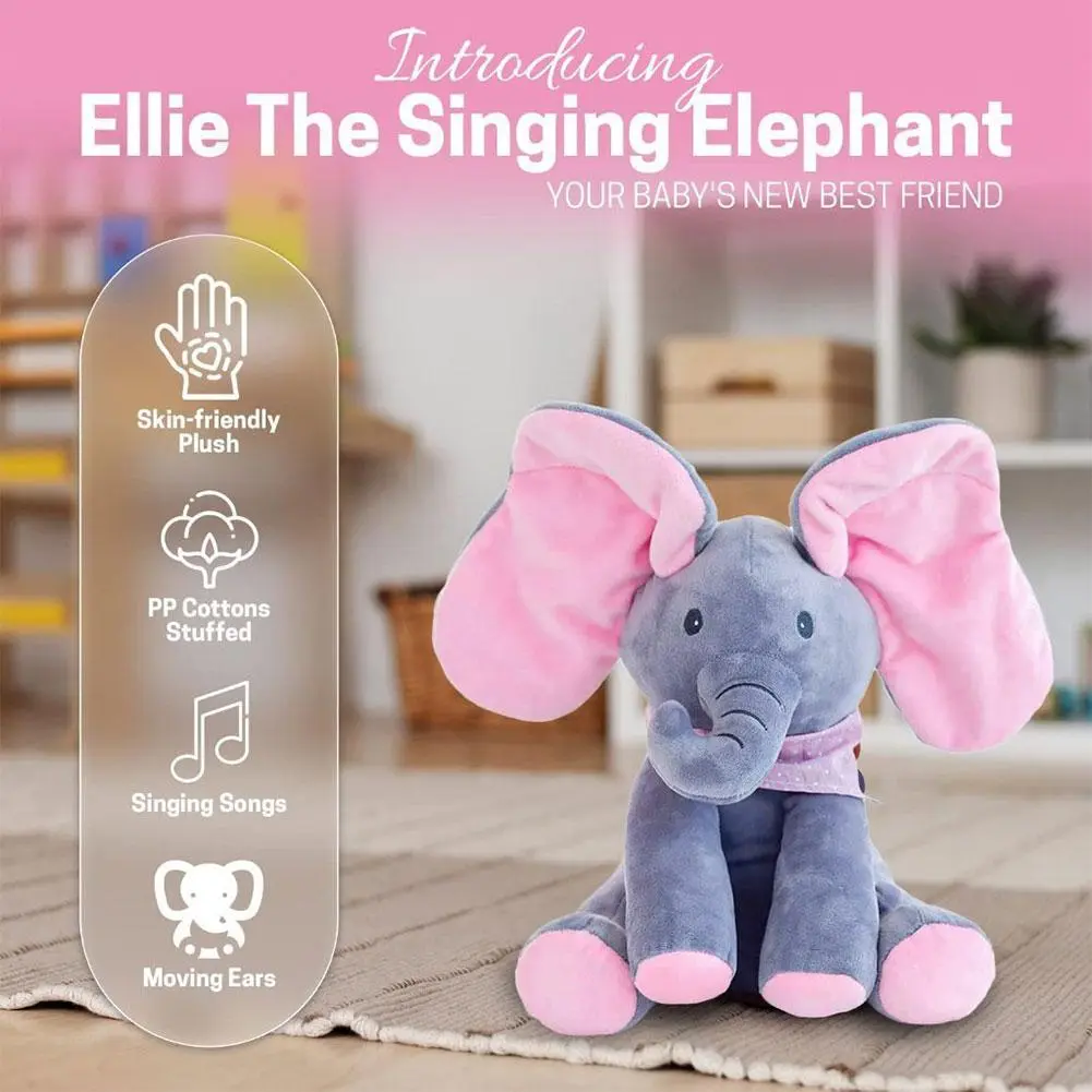 Electric Elephant Plush Stuffed Doll Toy Talking Singing Stuffed Educational Music Toys Girls