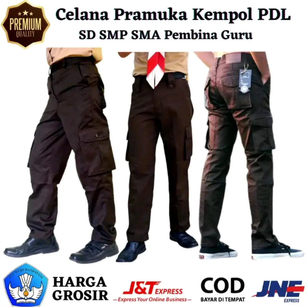 Celana Panjang PDL Kompol Cargo Pramuka Untuk SMP SMA PDL PDH