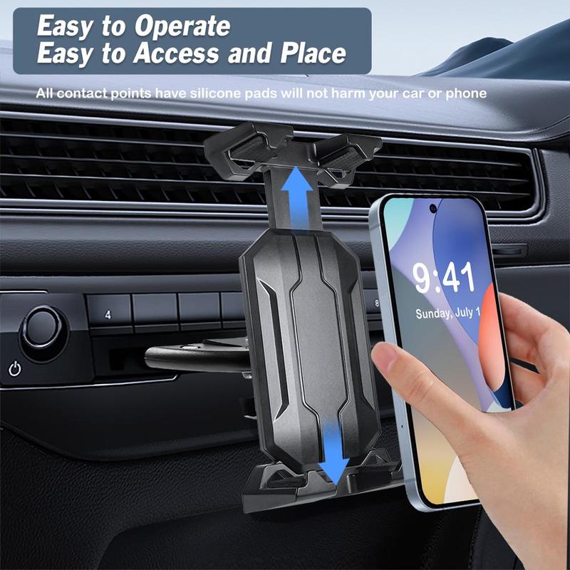 360° Rotatable CD Port Car Phone Holder, Durable & Stable Phone Holder for Car, Universal Car Phone Holder Mount for CD Player Slot, Compatible with 4.7-14 Inch Smartphones & Tablets 6
