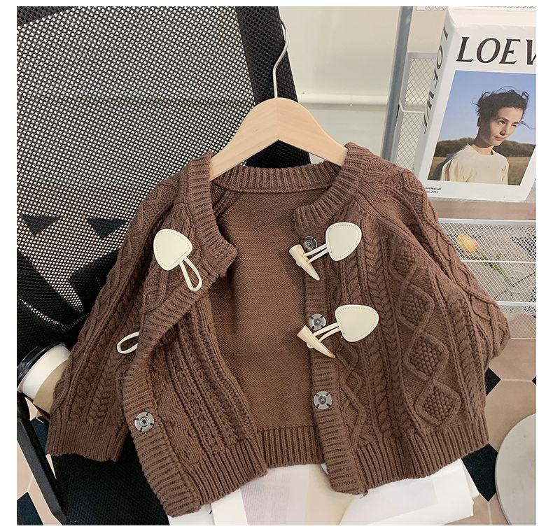 Product Introduction of Girls' Knitted Cardigan Autumn 2025 New Stylish Children's Sweater Coat Toddler Clothing Baby Top Spring Autumn 5