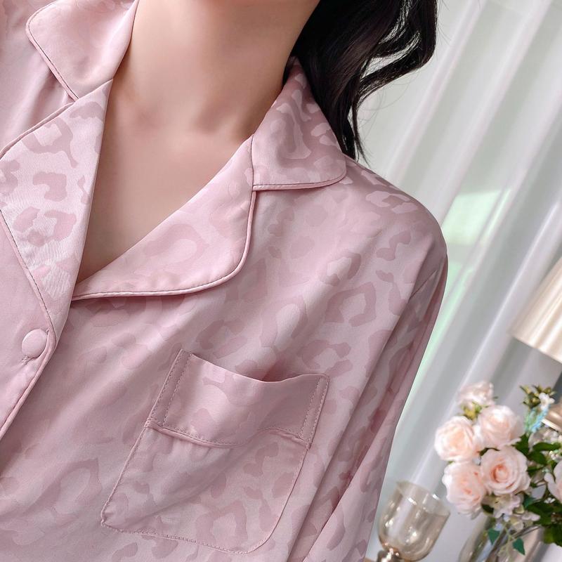 Julia - Set Pijama Gấm Beo - Quý Phái và Sang Trọng Nữ Women Áo Ngủ Quần Ngủ 2