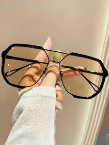 Gafas de sol con montura plana para mujer, Gafas de sol con montura de aviador para hombre, Accesorios de viaje de verano, Gafas de sol para conducir