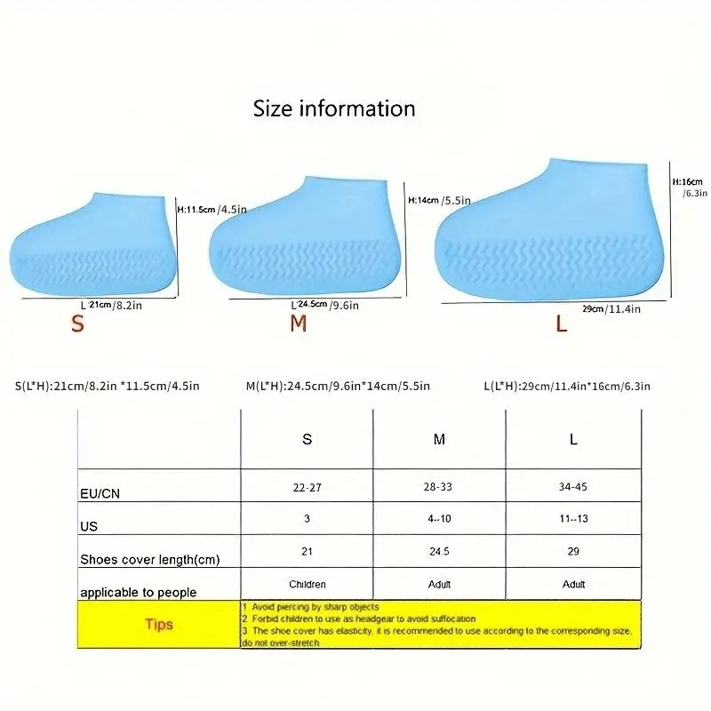 Rain Boot Overshoes for Outdoor, 1 Pair Waterproof & Non-slip Ankle Boots Cover, Durable Rainy Weather Waterproof Foot Cover for Outdoor Camping Fishing 3