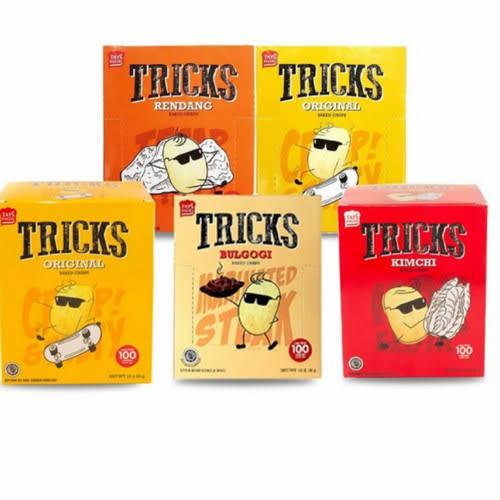 TRICKS Biskuit Kentang Potato Baked Chips 10 x 20gr Tricks Original Tricks Cheese Ramyeon Tricks Rendang Tricks Asian Bbq Tricks Kimchi Tricks Bulgogi 2