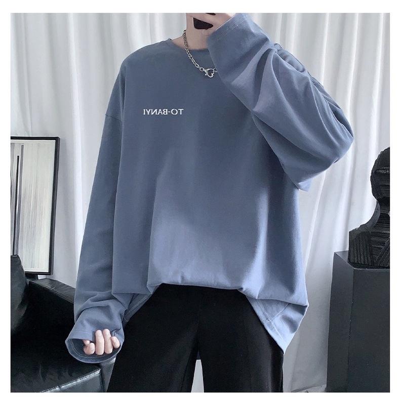 Áo thun dài tay - Áo longsleeve chất cotton in chữ TO-BANYI mặc thoáng, thấm hút mồ hôi dễ phối đồ Menswear Nam 0
