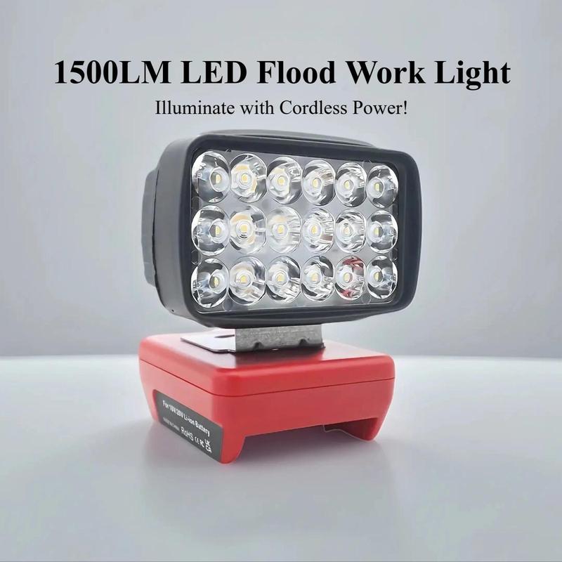 Flood Work Light, LED Work Light Compatible with for Milwaukee 18V Lithium Battery, Cordless LED Job Site Light, Gifts For Boyfriend, Construction 2