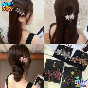 กิ๊บติดผมรูปดาว Rhinestone ทรงดาวห้าแฉก พร้อมสต็อกสำหรับปี 2025 กิ๊บติดผมระดับไฮเอนด์ กิ๊บติดผมด้านหลังศีรษะหรูหรา เหมาะสำหรับผมเสีย กิ๊บติดผม BB เครื่องประดับผม กิ๊บติดผมเงา สไตล์ใหม่ของผู้หญิงขั้นสูง หรูหรา ราคาไม่แพง