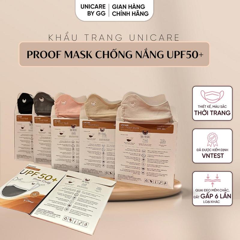 [Võ Hà Linh X UNICARE] Cobmo 3 Chiếc Khẩu trang Proof Mask Chống Tia UV Mềm Mịn Mát Thông Thoáng Mix Màu Nam Nữ Women