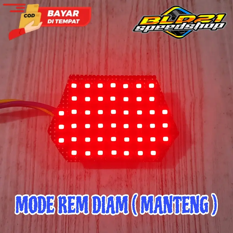 Lampu Stoplamp Running Motor Yamaha Mio Gear 125 8Mode Auto, Mode Rem Diam (Manteng) Motorcycle 2