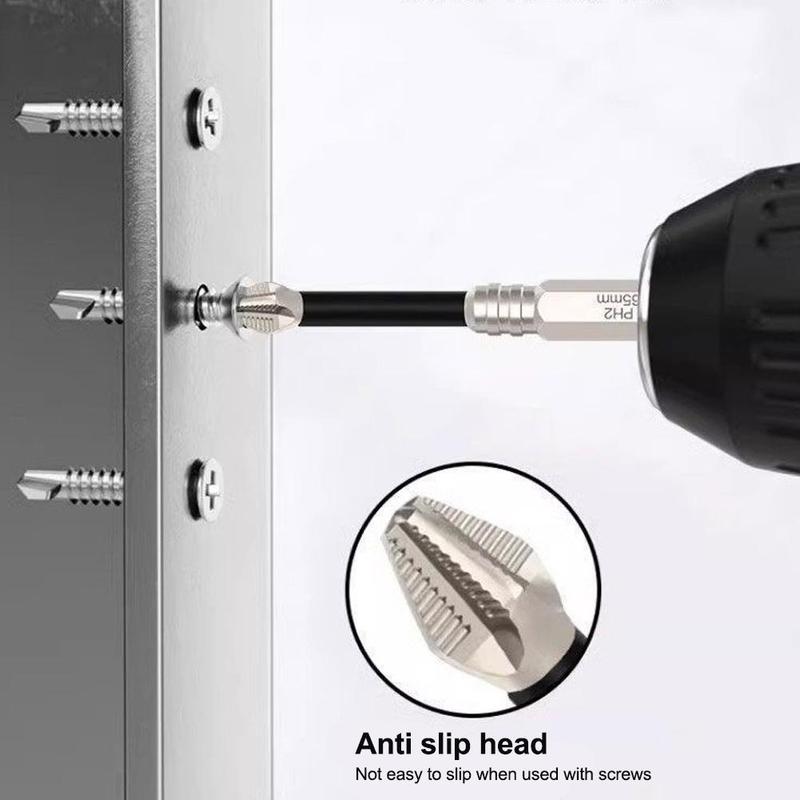 Product Introduction of Upgraded Non-slip PH2 Impact Driver Bit Set With Magnetic Phillips Screwdriver Tool 25-150mm 18