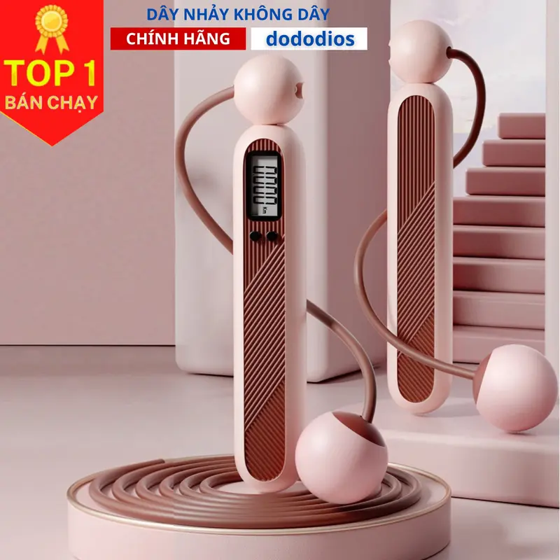 Dây Nhảy Thể Lực Không Dây, Có Bóng Đếm Số Thể Lực Đàn Hồi 2.9m Hỗ Trợ Luyện Tập Thể Dục Tại Nhà 2