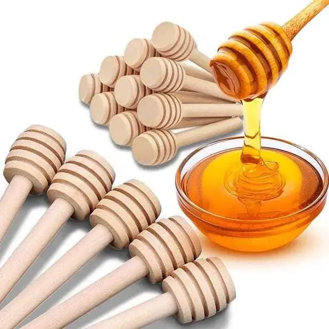 SENDOK MADU KAYU / STIK ADUKAN MADU STIK MADU HONEY SPOON HONEY DIPPER STICK FOOD GRADE
