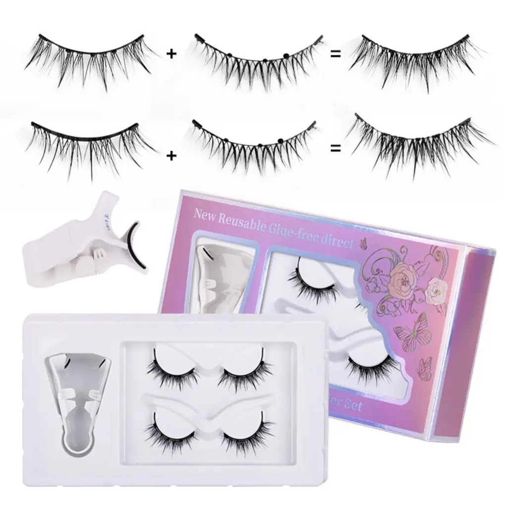 ✪ 5D Natural Look Magnetic Lashes Magnetic Eyelashes Thick Artificial Eyelashes Reusable Magnetic Eyelashes for Party