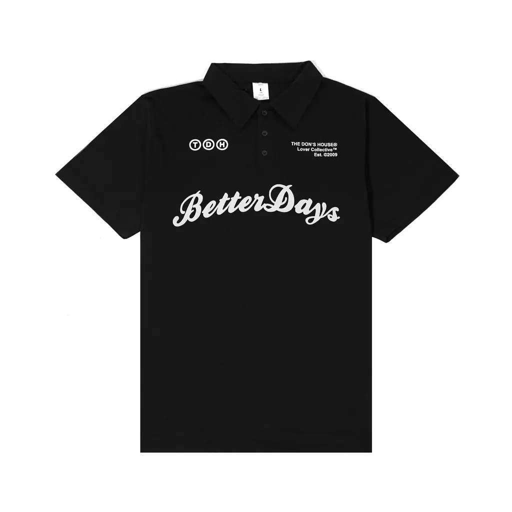 The Don's House NORTH - Kaos Rugby Lengan Pendek Motif Sablon Bahan Cotton 24s Pria Wa Baju Polo Combed Casual Tangan