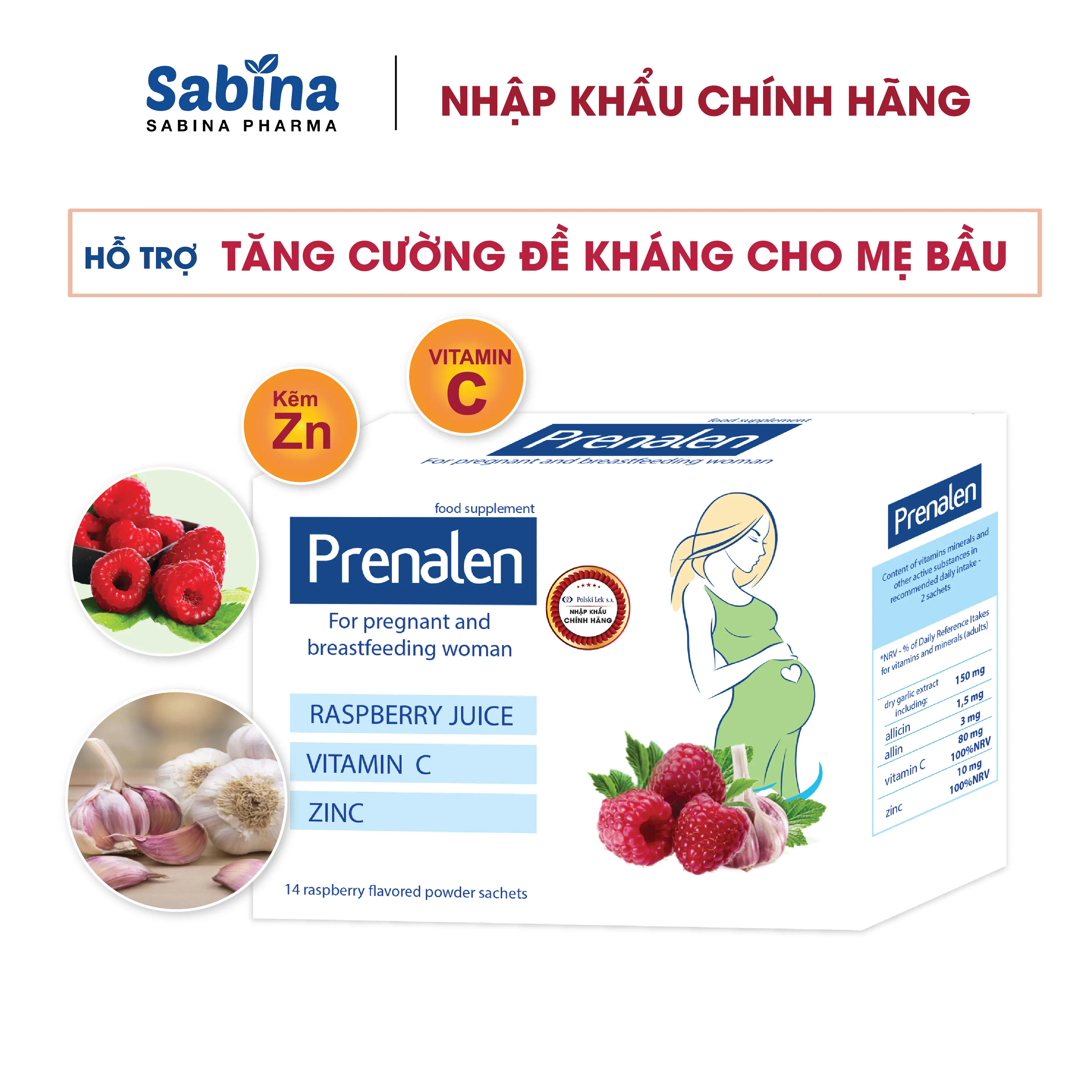 [ CHÍNH HÃNG ] Vitamin Prenalen - cung cấp đề kháng cho mẹ bầu & sau sinh 24g