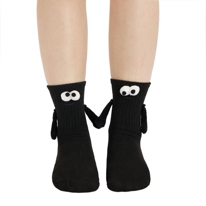 Product Introduction of Couple Novelty Socks Cartoon Magnetic Holding Hands Socks Cute Elastic Walking Socks for Women Men Gift for Birthday & general Daily 29