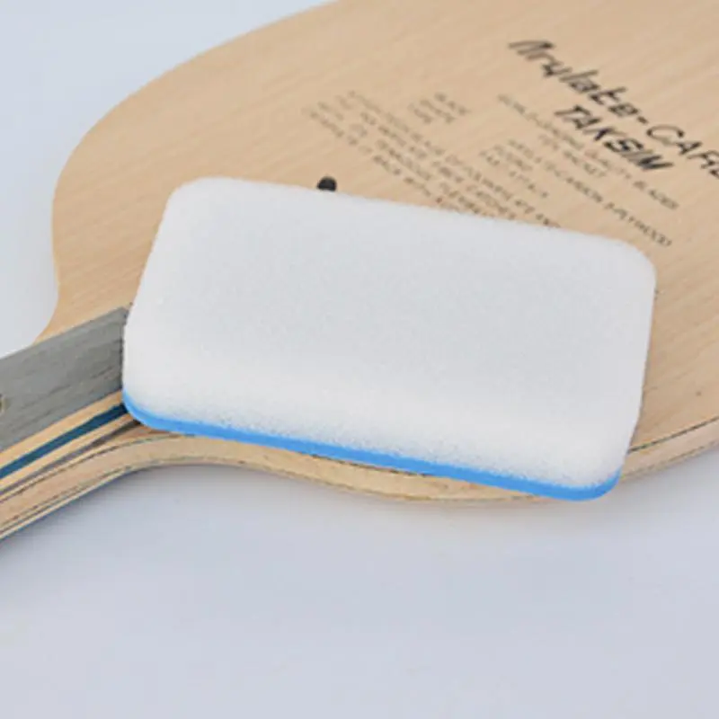 Table Tennis Rubber Cleaner Table Tennis Cleaning Sponge Racket Cleaning Soft Blue White