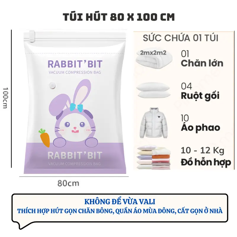 Túi Hút Chân Không Quần Áo, Túi Đựng Quần Áo Chăn Gối Hút Chân Không 2