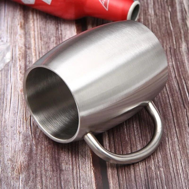 Cốc Bia Bằng Thép Không Gỉ, Cầm Tay, Cách Nhiệt Hai Lớp, Nhẹ, Cốc Giữ Nhiệt, Dung Tích 420ml, Cốc Cà Phê Có Tay Cầm 6