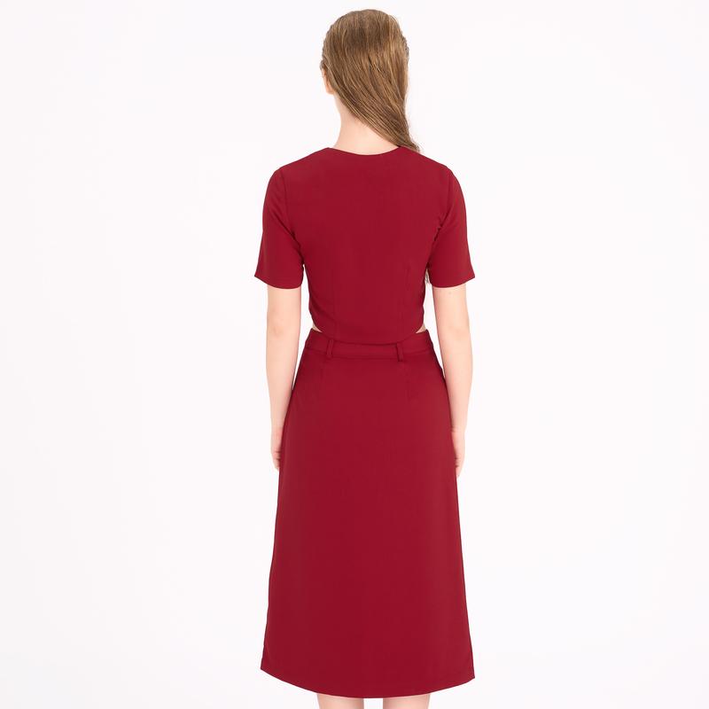Chân váy midi A tuyết nhung Nữ Women Voi 7