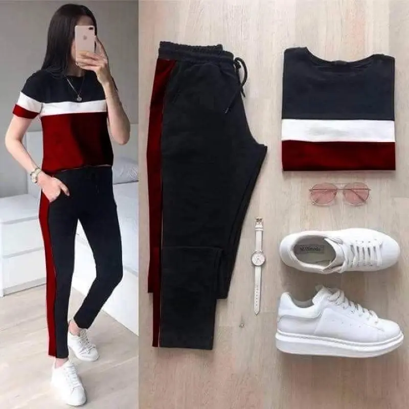 Pants ang blouse terno crepe fit (Smaall to L) Womenswear Clothing Overalls Lingerie Women Trouser Suits Comfort